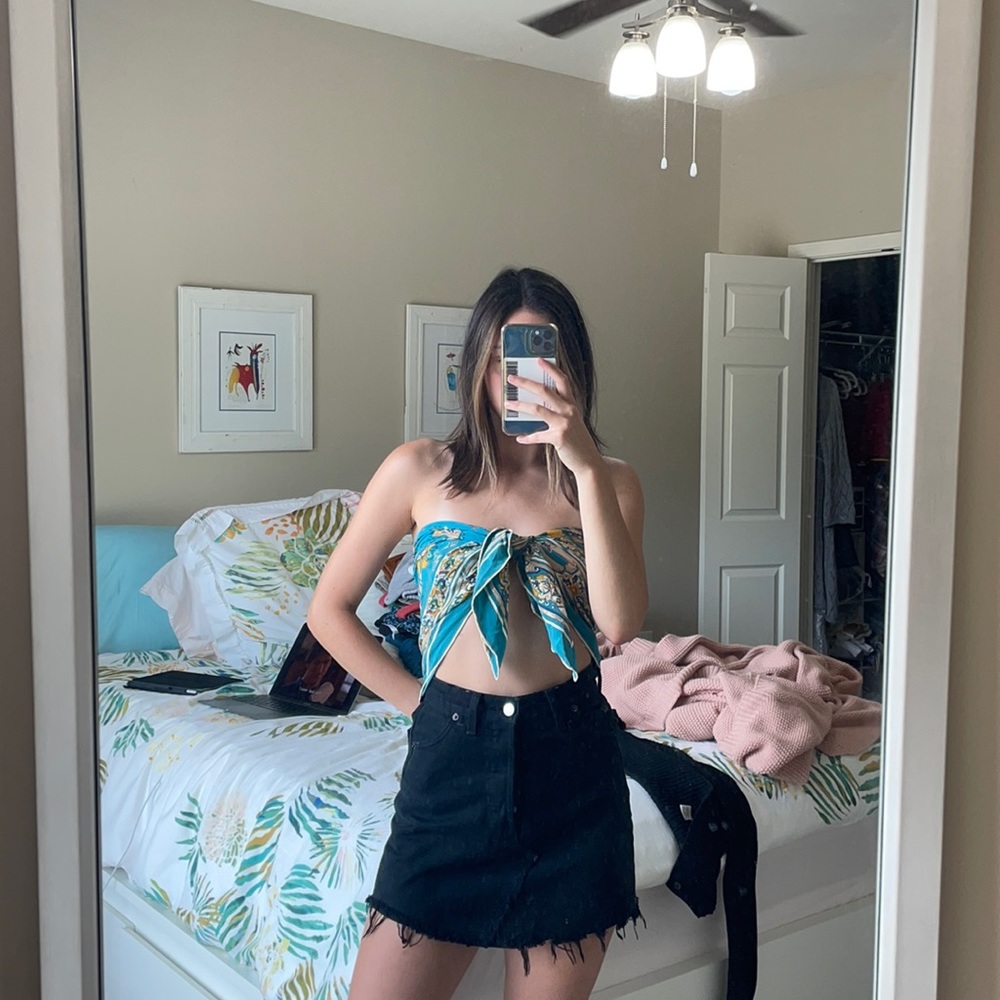 Re/Done denim skirt